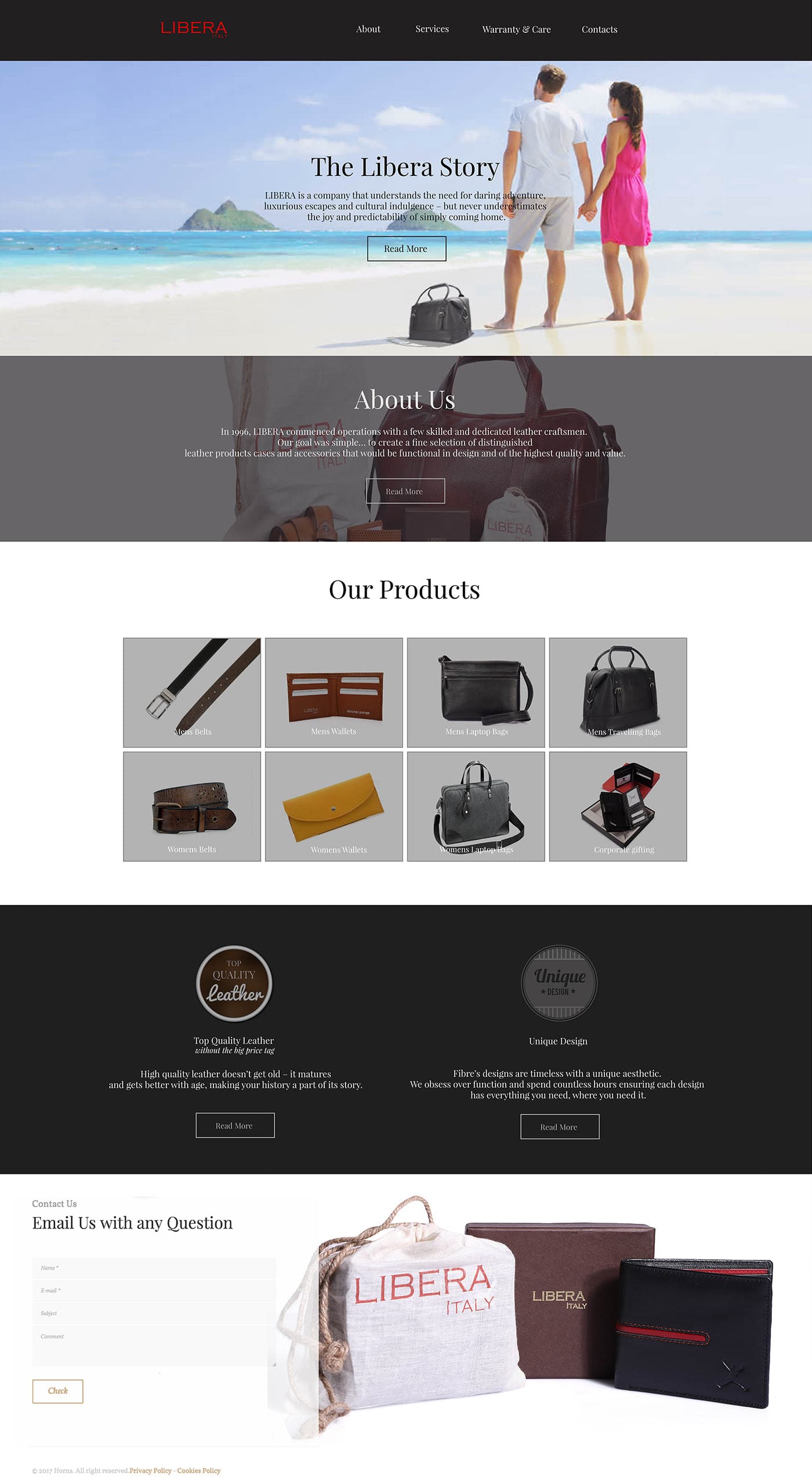 Libera Italy ECommerce Website