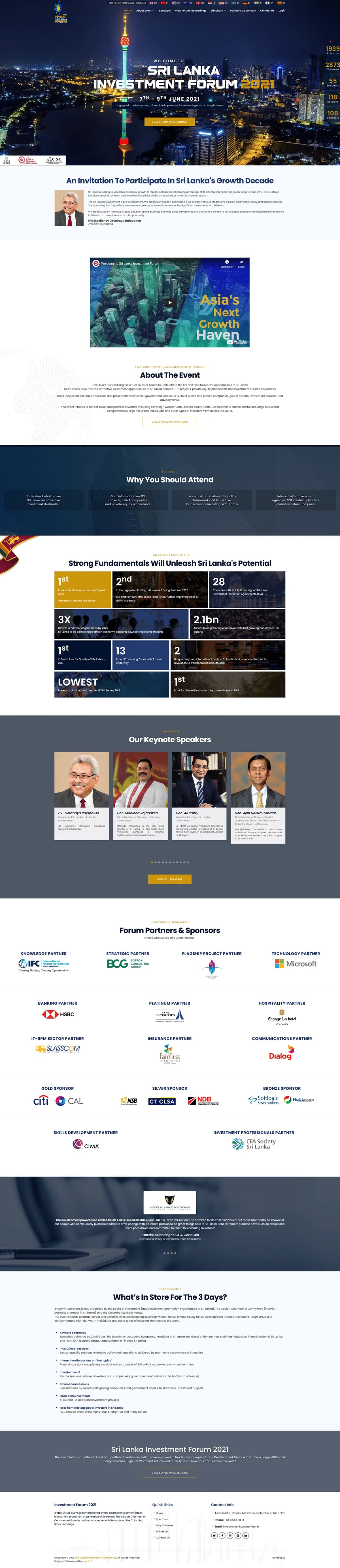 Sri Lanka Investment Forum 2021